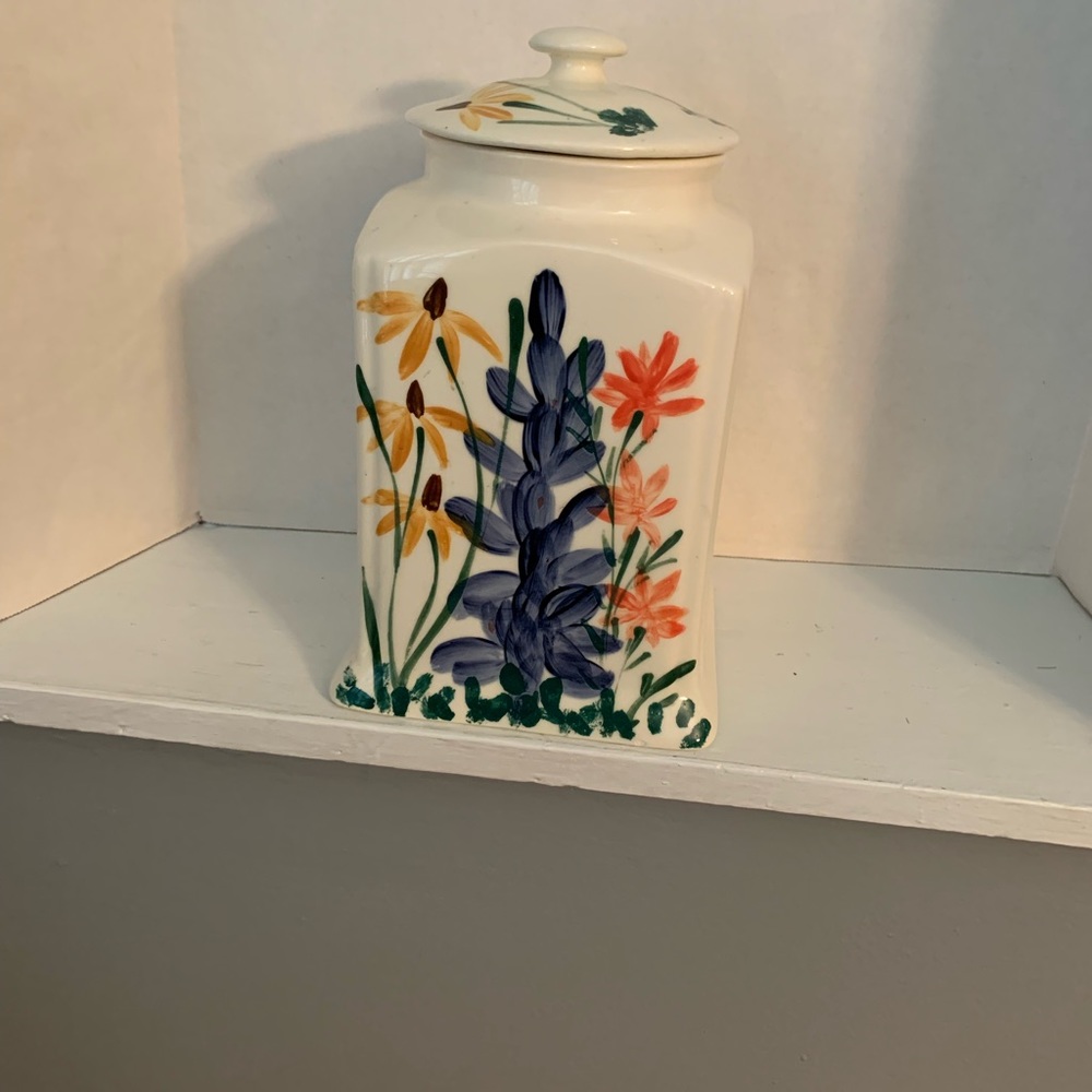 Beautiful hand painted Cookie Jar